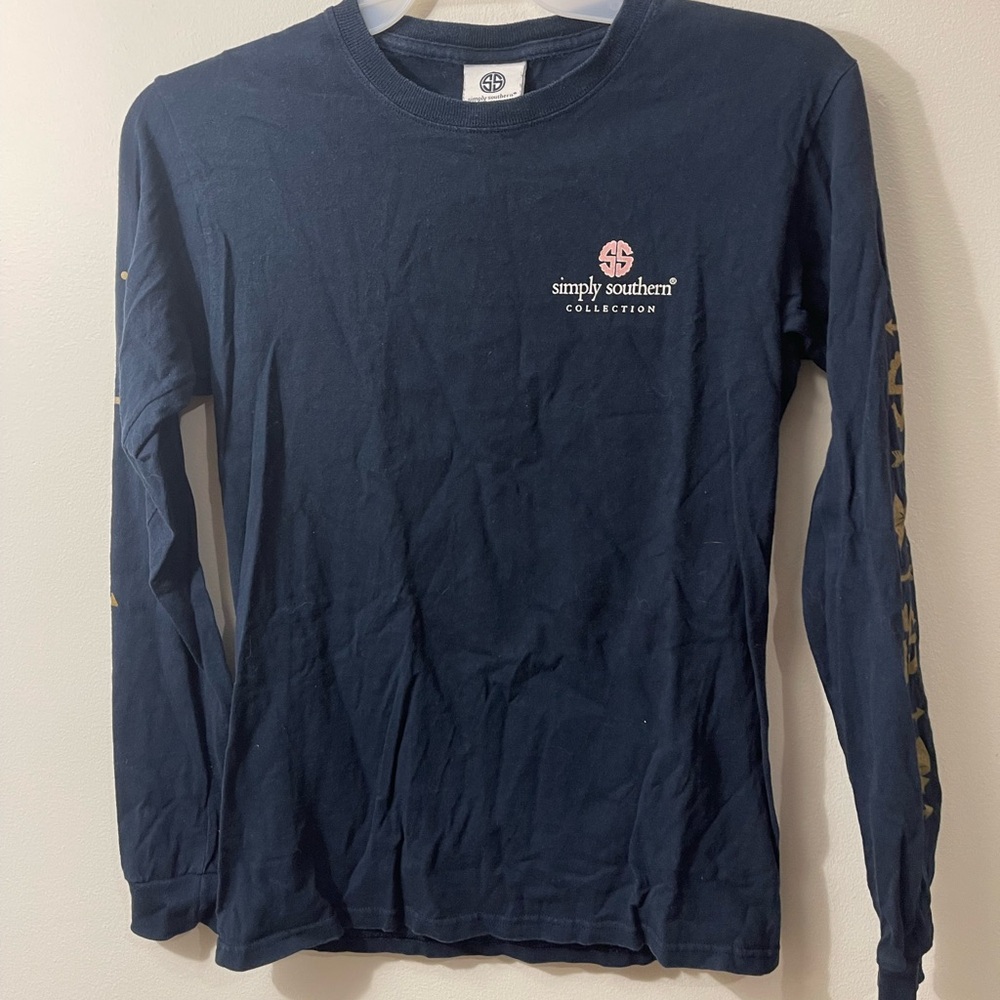 Simply Southern Dark Blue Long Sleeve Tee
